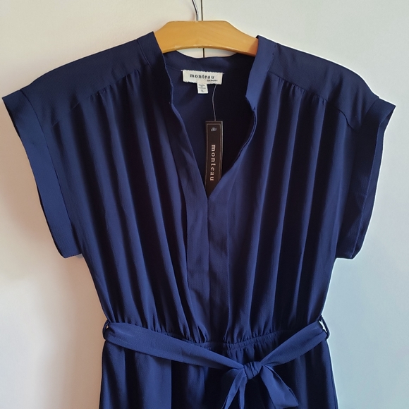 NWT Monteau Belted Dress - Picture 2 of 5
